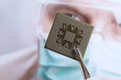 Examining a microchip