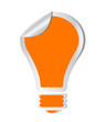 Vector bulb sticker