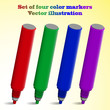 Set of color markers Set of color markers