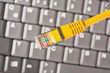 Photo: PC-Tastatur und Lan-Kabel PC-Tastatur und Lan-Kabel