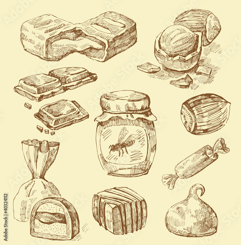 Vector: sweet food sweet food