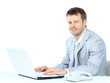 Portrait of young confident business man with laptop Portrait of young confident business man with laptop