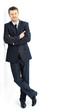 Portrait of a handsome young man in a business