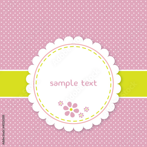 Vector: cute card with flowers cute card with flowers