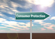 Signpost "Consumer Protection"