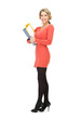 woman with folders