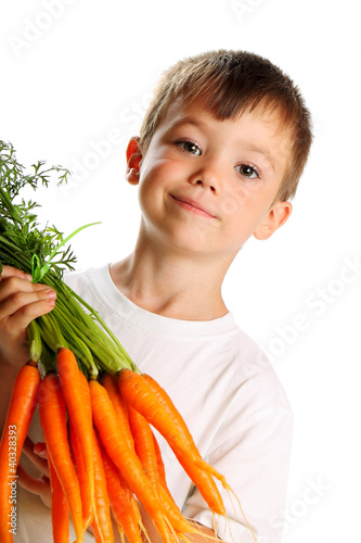 Photo: Boy with carrots Boy with carrots