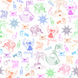 Vector: seamless pattern with pirate themed doodles seamless pattern with pirate themed doodles