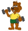 Illustration: Braunbäer beim Kraftsport Braunbäer beim Kraftsport