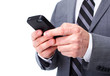 Businessman calling by phone.