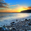 Coucher de soleil sur le littoral nord, La Réunion.