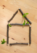 Ökologisch Bauen - Holzhaus auf Parkett