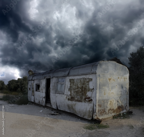 Illustration: Gloomy apocalypse landscape Gloomy apocalypse landscape