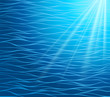 abstract background under water, with ray sun and wave abstract background under water, with ray sun and wave