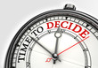time to decide concept clock