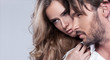 Photo: Portrait of beautiful couple touching each other Portrait of beautiful couple touching each other