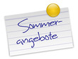 Notizzettel Sommerangebote