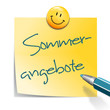 Notizzettel Smiley Sommerangebote