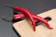 red pepper on cutting board