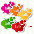 Colorful paper bubble for speech