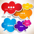 Colorful paper bubble for speech