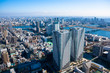 東京、ウォーターフロントの空撮写真