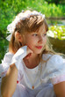 girl going to the first holy communion