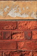 Closeup of old concrete and brick wall Closeup of old concrete and brick wall