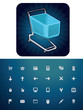 icon set with shopping cart