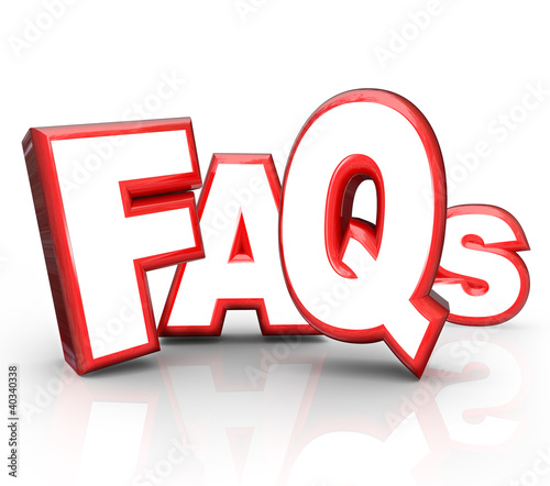 Illustration: FAQs Frequently Asked Questions 3D Letters Acronym FAQs Frequently Asked Questions 3D Letters Acronym