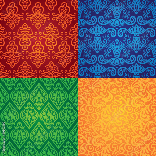 Vector: vector vintage seamless patterns vector vintage seamless patterns