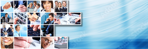 Photo: Business people team collage. Business people team collage.