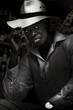 Jazz And Blues Musician In Dark Bar Jazz And Blues Musician In Dark Bar