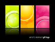 3 separate gift cards with circles.