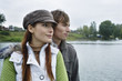 Young couple smiling