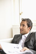 Businessman holding document