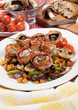 Grilled bacon and mushroom skewer Grilled bacon and mushroom skewer