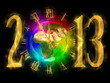 Happy new year 2013 - Europe, Africa, Asia