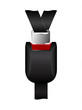 Safety belt clipped in and secure