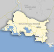 Carte et situation du département des Bouches du Rhône