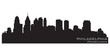 Philadelphia, Pennsylvania skyline. Detailed vector silhouette