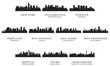 Silhouettes of the USA cities_3