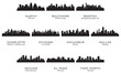 Silhouettes of the USA cities_1