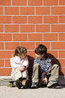 sister and brother discuss