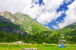 camp in the mountains
