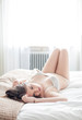 bedroom brunette