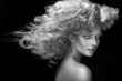 Portrait of a bond beauty in black and white