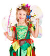 Child with flower and butterfly.