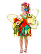Child with flower and butterfly.
