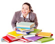 Woman holding book. Woman holding book.